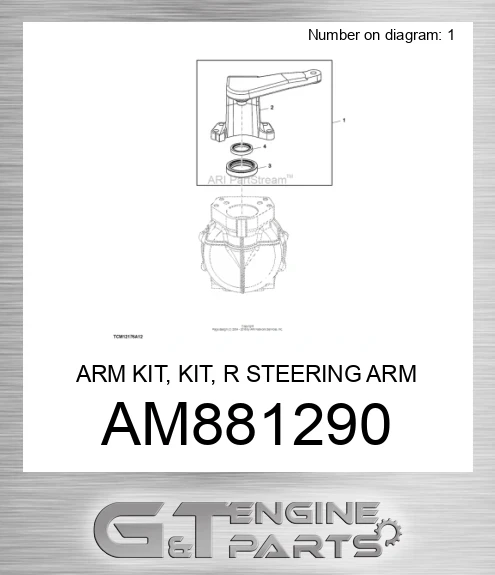 AM881290 ARM KIT, KIT, R STEERING ARM