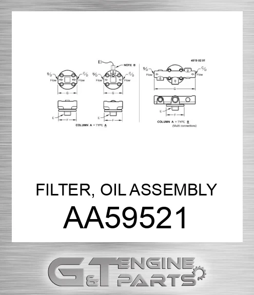 AA59521 FILTER, OIL ASSEMBLY