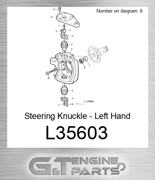 L35603 Steering Knuckle - Left Hand for Tractor,