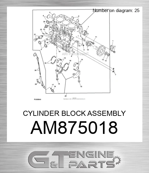 AM875018 CYLINDER BLOCK ASSEMBLY
