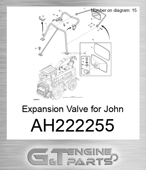 AH222255 Expansion Valve for Combine,