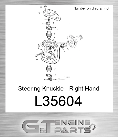 L35604 Steering Knuckle - Right Hand for Tractor,