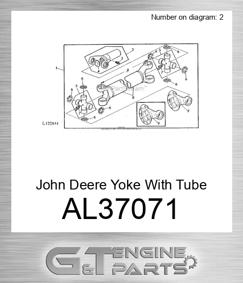 AL37071 John Deere Yoke With Tube AL37071