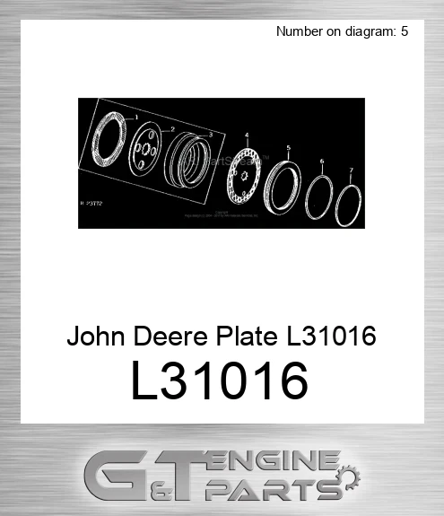 L31016 John Deere Plate L31016