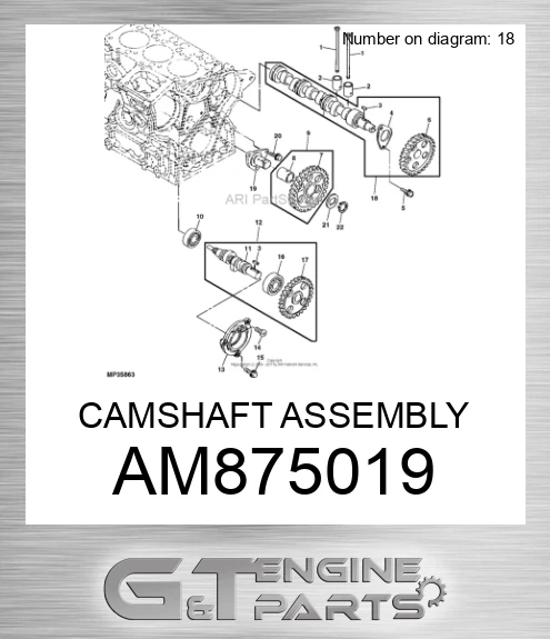 AM875019 CAMSHAFT ASSEMBLY