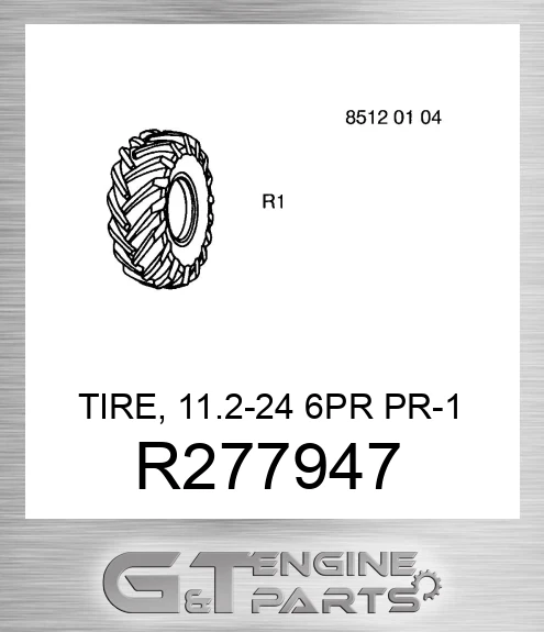 R277947 TIRE, 11.2-24 6PR PR-1