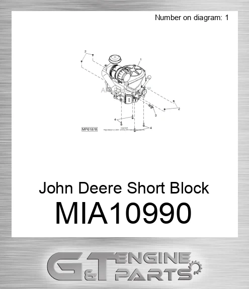 MIA10990 Short Block Assembly