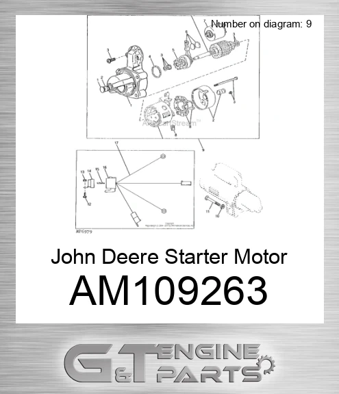 AM109263 John Deere Starter Motor AM109263