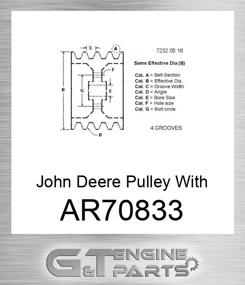AR70833 Pulley With Dampener