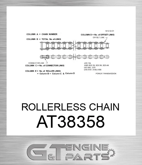 AT38358 ROLLERLESS CHAIN