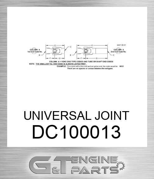 DC100013 UNIVERSAL JOINT