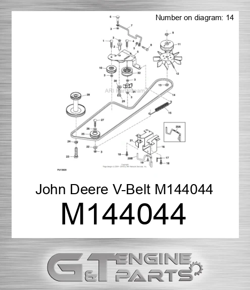 M144044 John Deere V-Belt M144044