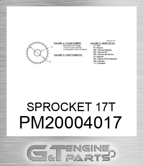 PM20004017 SPROCKET 17T