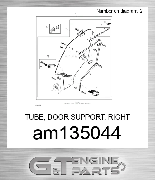 AM135044 TUBE, DOOR SUPPORT, RIGHT