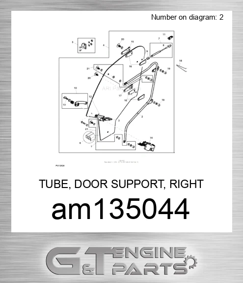 AM135044 TUBE, DOOR SUPPORT, RIGHT