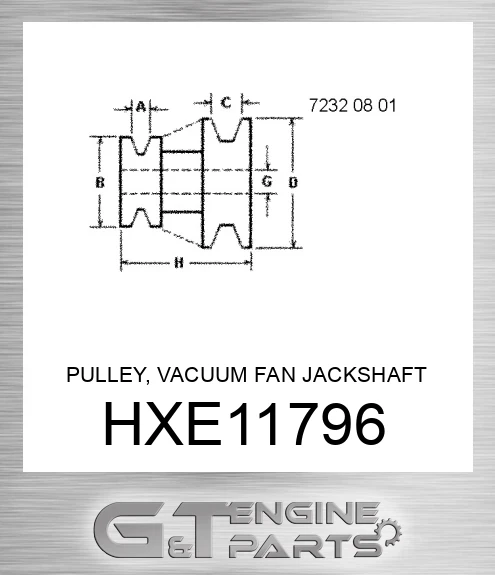 HXE11796 PULLEY, VACUUM FAN JACKSHAFT DRIVER