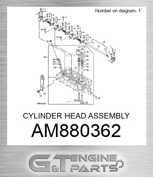 AM880362 CYLINDER HEAD ASSEMBLY