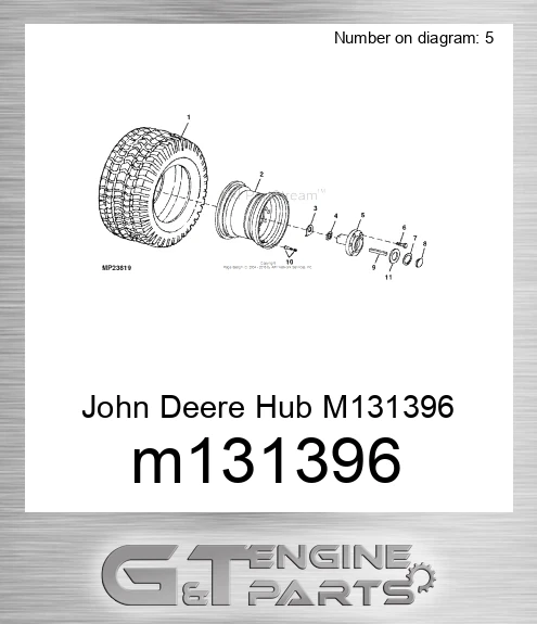 M131396 John Deere Hub M131396 made to fit John Deere | Price