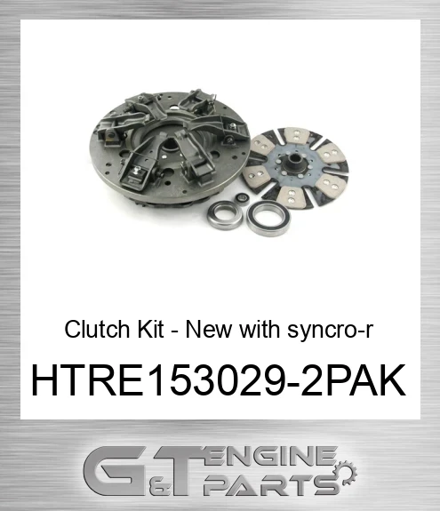 HTRE153029-2PAK Clutch Kit - New with syncro-range 12 11 dual stage 6  lever 12 6 pad clutch disc fiber pto disc made to fit John Deere