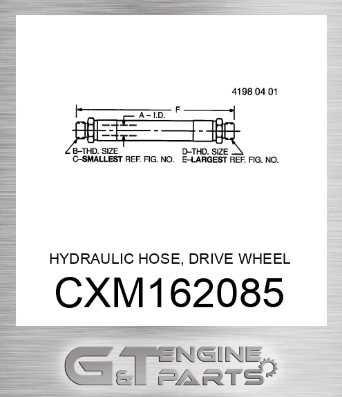 CXM162085 HYDRAULIC HOSE, DRIVE WHEEL MOTOR
