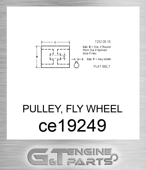 CE19249 PULLEY, FLY WHEEL