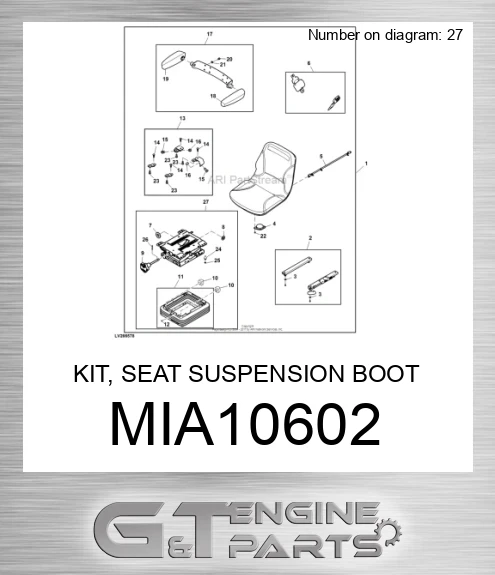 MIA10602 KIT, SEAT SUSPENSION BOOT