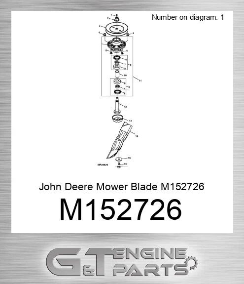 M152726 John Deere Mower Blade M152726