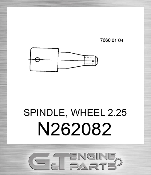 N262082 SPINDLE, WHEEL 2.25