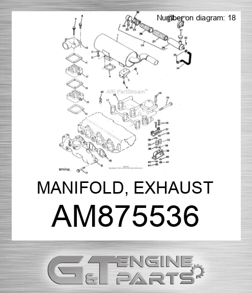 AM875536 MANIFOLD, EXHAUST