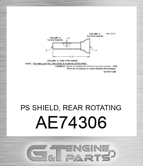 AE74306 PS SHIELD, REAR ROTATING PLASTIC
