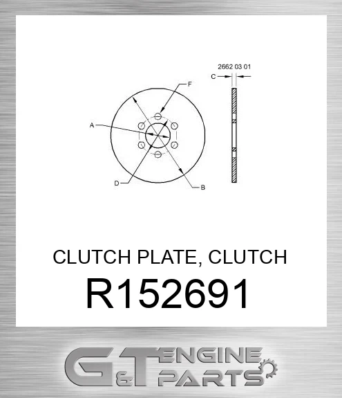 R152691 CLUTCH PLATE, CLUTCH SEPARATOR C1/