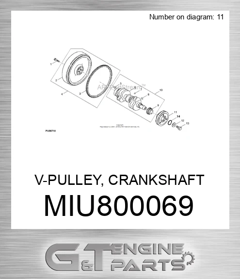 MIU800069 V-PULLEY, CRANKSHAFT