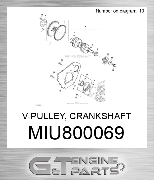 MIU800069 V-PULLEY, CRANKSHAFT