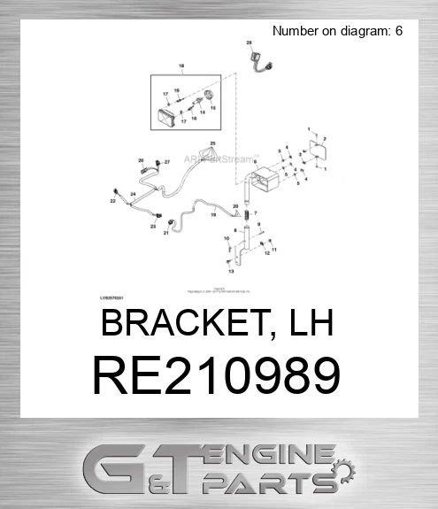 RE210989 BRACKET, LH