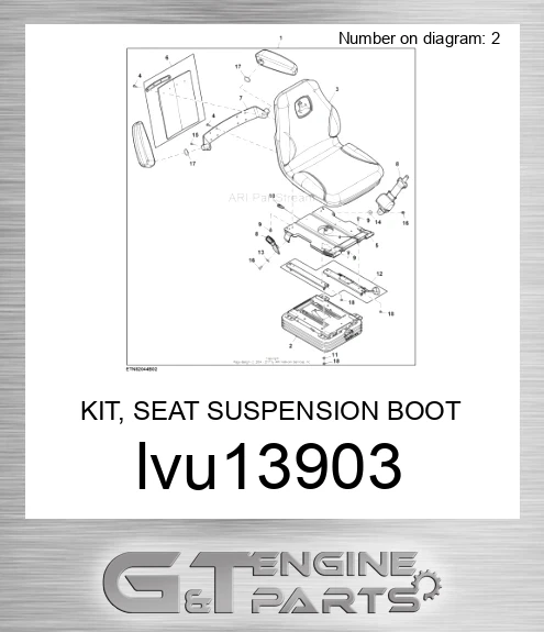 LVU13903 KIT, SEAT SUSPENSION BOOT
