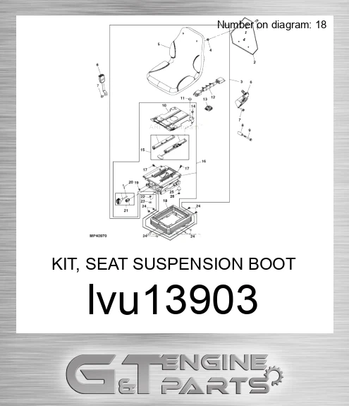 LVU13903 KIT, SEAT SUSPENSION BOOT