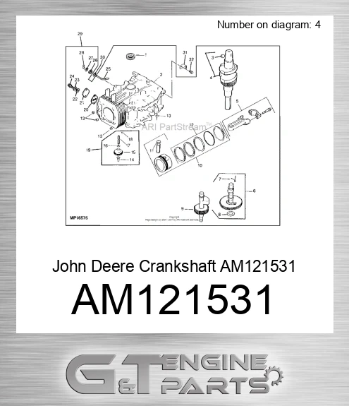 AM121531 John Deere Crankshaft AM121531