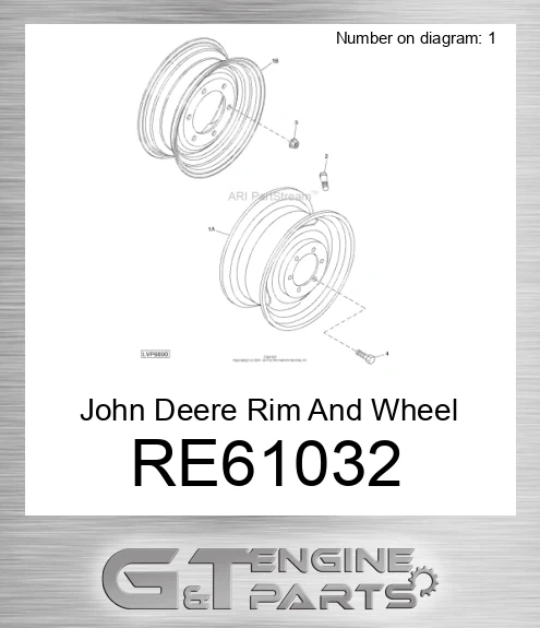 RE61032 Rim And Wheel Center
