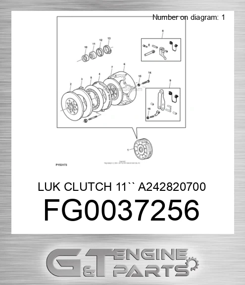 FG0037256 LUK CLUTCH 11`` A242820700