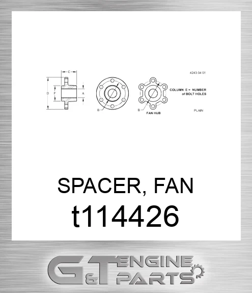 T114426 SPACER, FAN