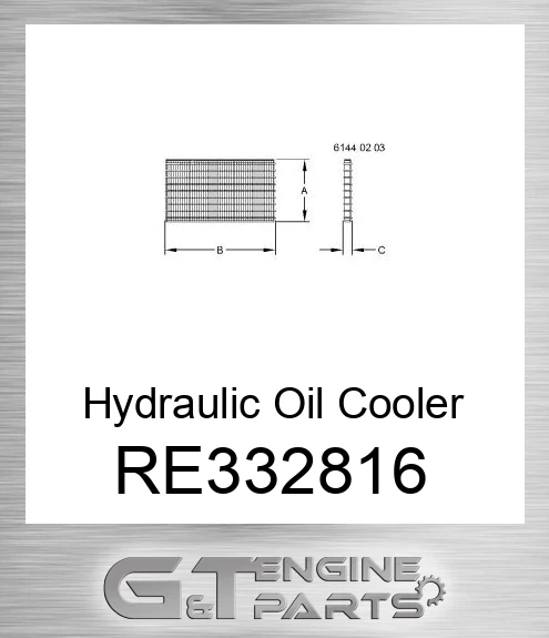 RE332816 Hydraulic Oil Cooler