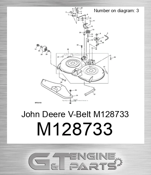 M128733 John Deere V-Belt M128733