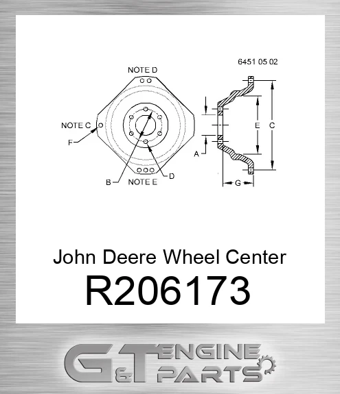R206173 Wheel Center