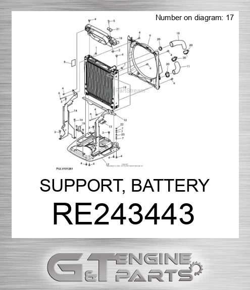 RE243443 SUPPORT, BATTERY