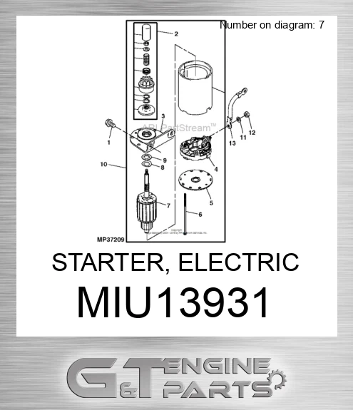 MIU13931 STARTER, ELECTRIC