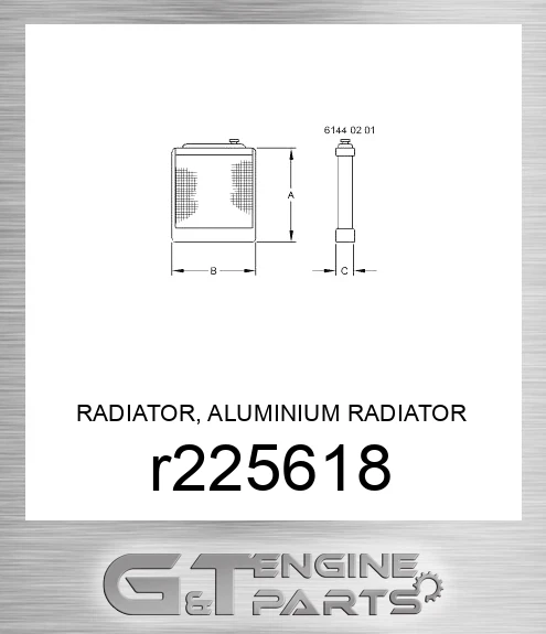 R225618 RADIATOR, ALUMINIUM RADIATOR 48 M