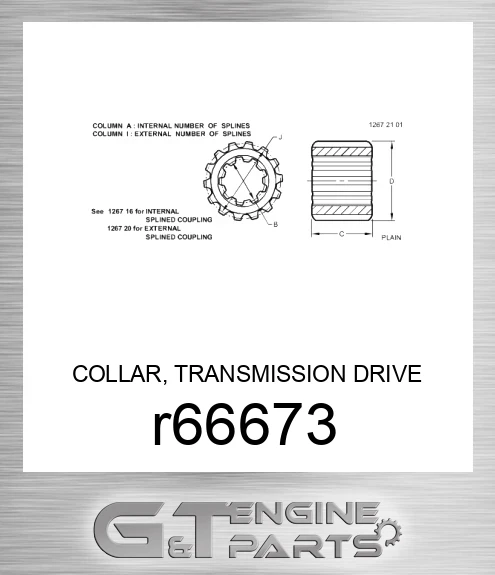 R66673 COLLAR, TRANSMISSION DRIVE FRONT