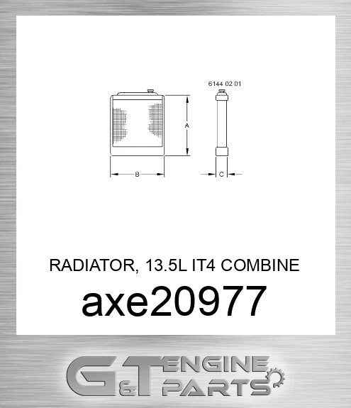 AXE20977 RADIATOR, 13.5L IT4 COMBINE
