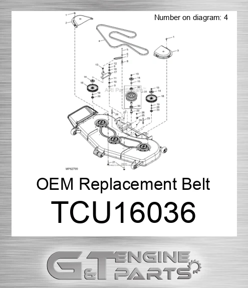 TCU16036 OEM Replacement Belt