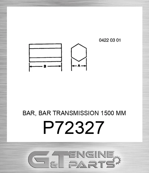 P72327 BAR, BAR TRANSMISSION 1500 MM